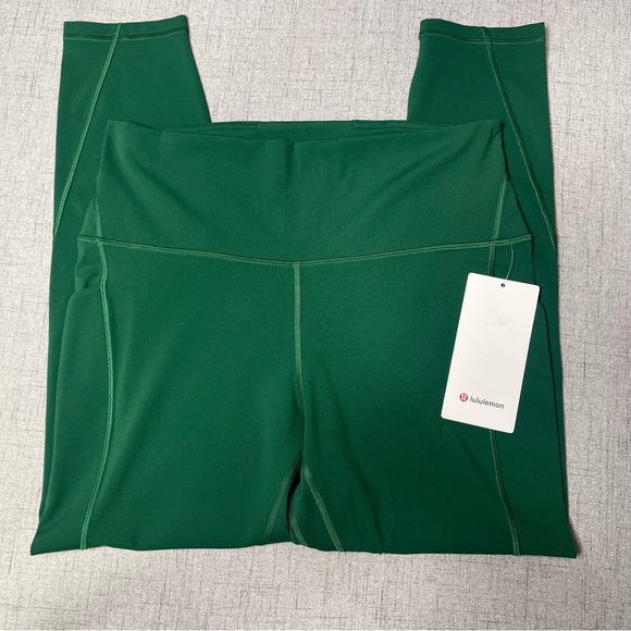 Lululemon Align High Rise Pants Leggings w Pockets Everglade Green 14 Nwt - Picture 6 of 8